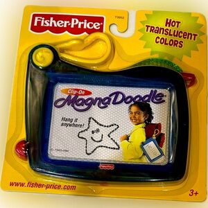 VTG 2000 CLIP-ON MAGNA DOODLE FISHER-PRICE MATTEL TOY #73952 TRAVEL 3+ 5”x6.25”